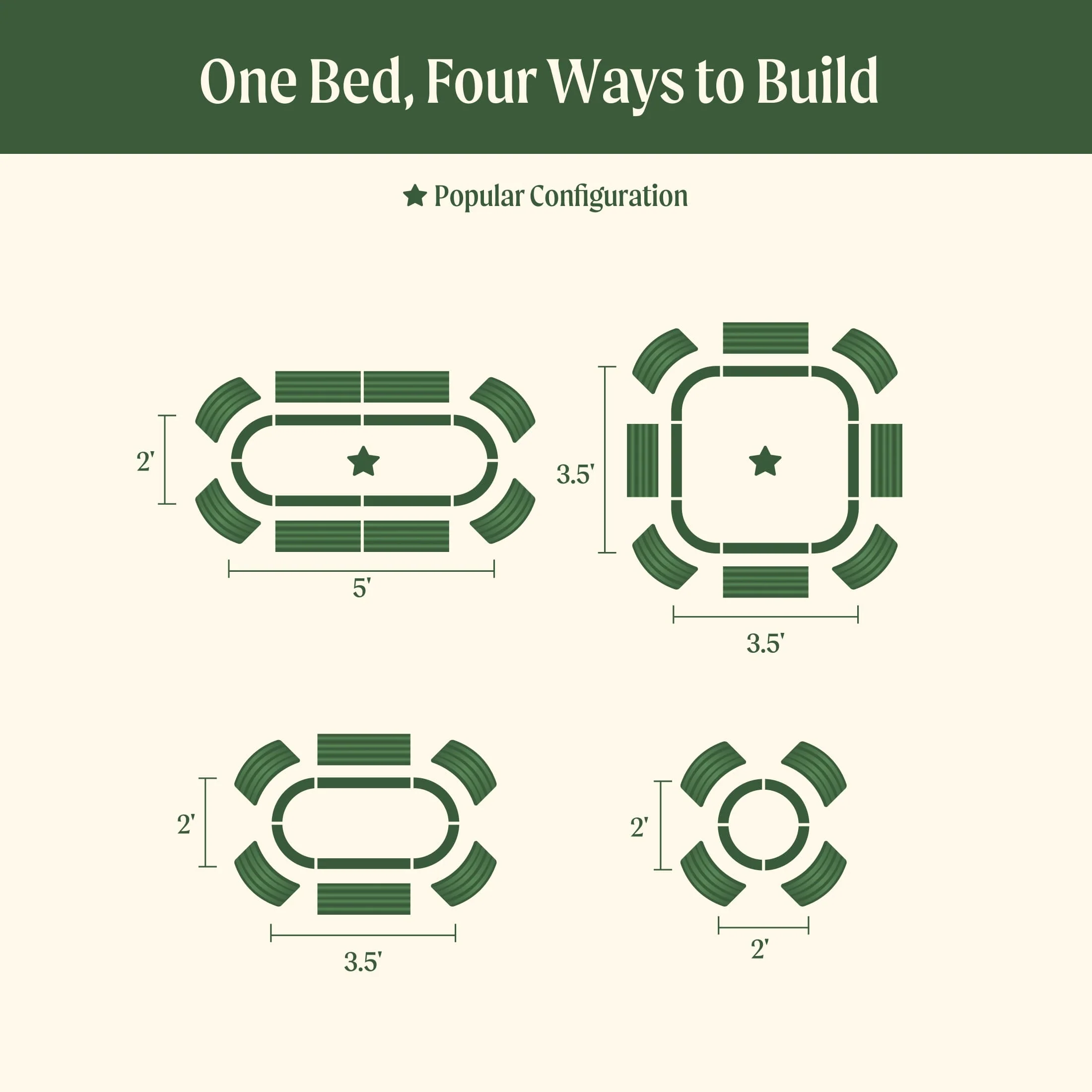 14" Tall 4 In 1 Small Modular Metal Raised Garden Bed Kit - Image 5