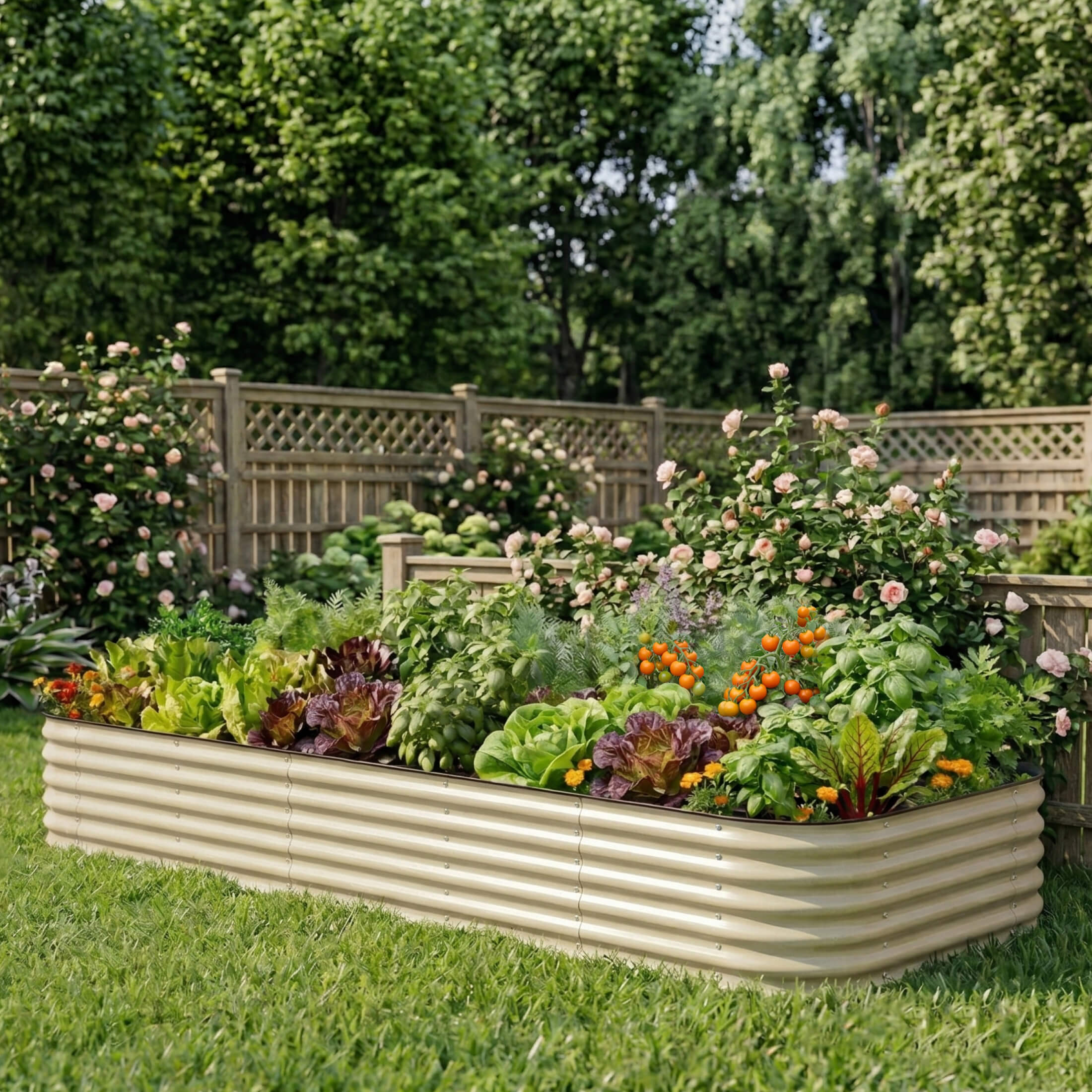 17" Tall X In 1 Giant Modular Metal Raised Garden Bed Kit - Image 11