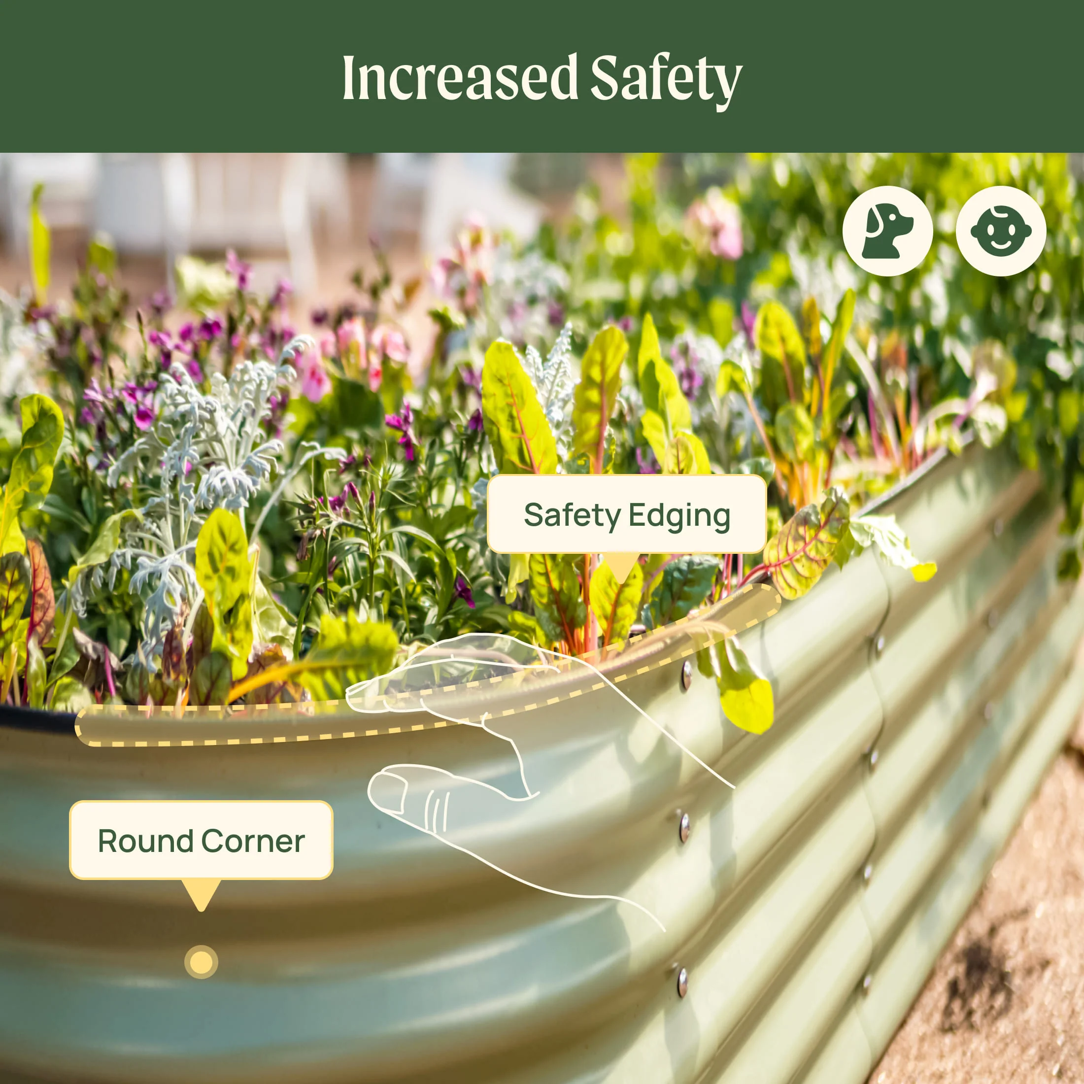 17" Tall X In 1 Giant Modular Metal Raised Garden Bed Kit - Image 18