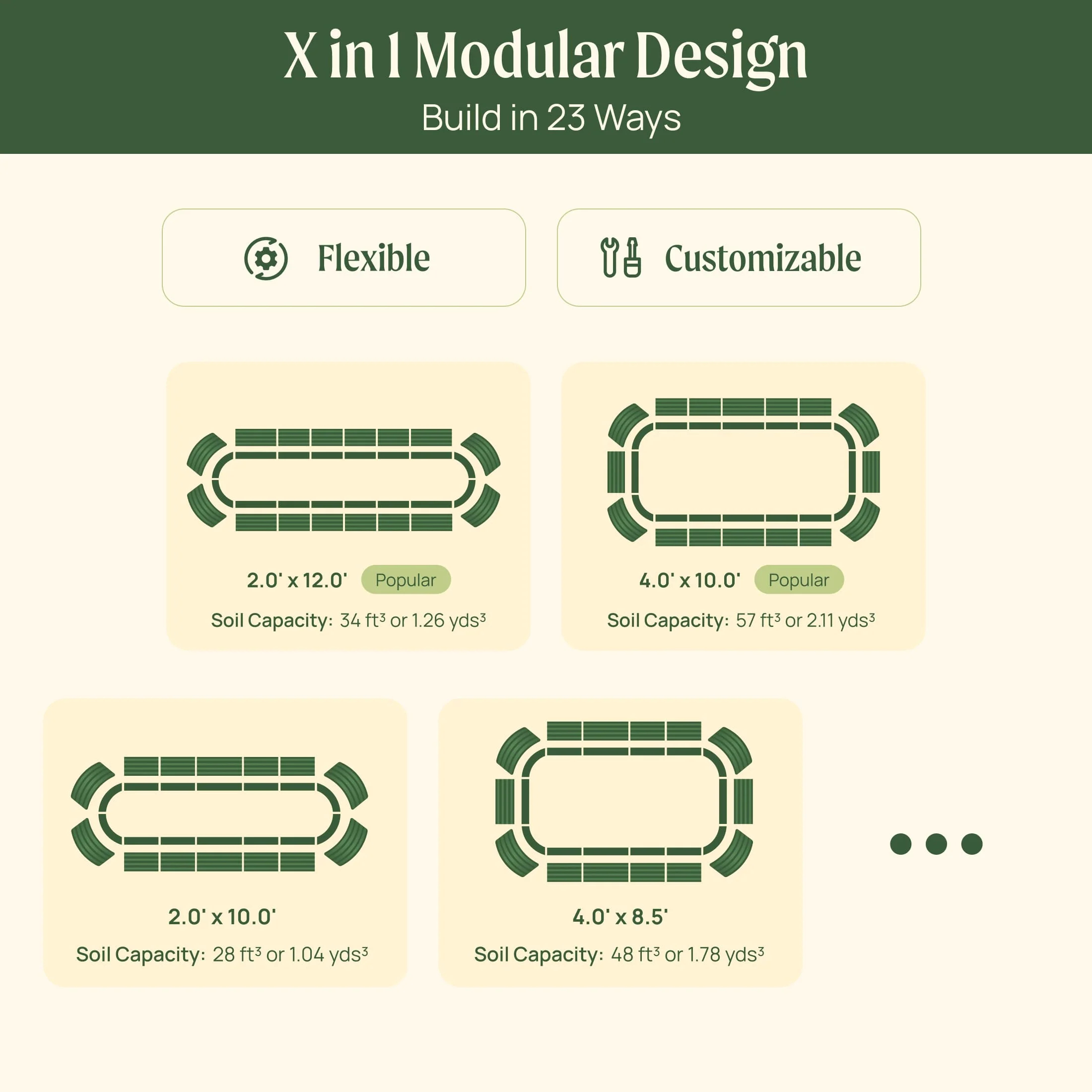 17" Tall X In 1 Giant Modular Metal Raised Garden Bed Kit - Image 20