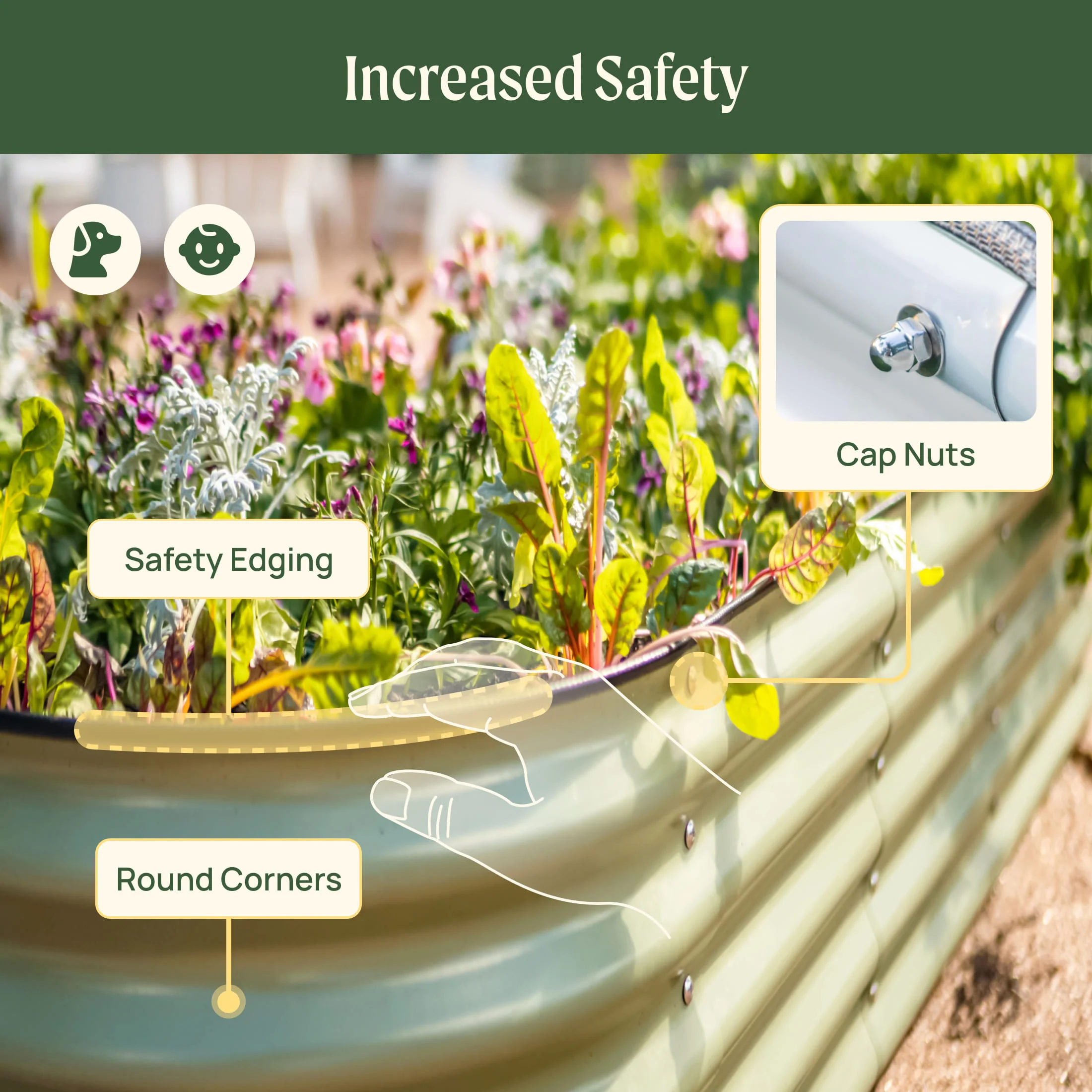 17" Tall X In 1 Giant Modular Metal Raised Garden Bed Kit - Image 28