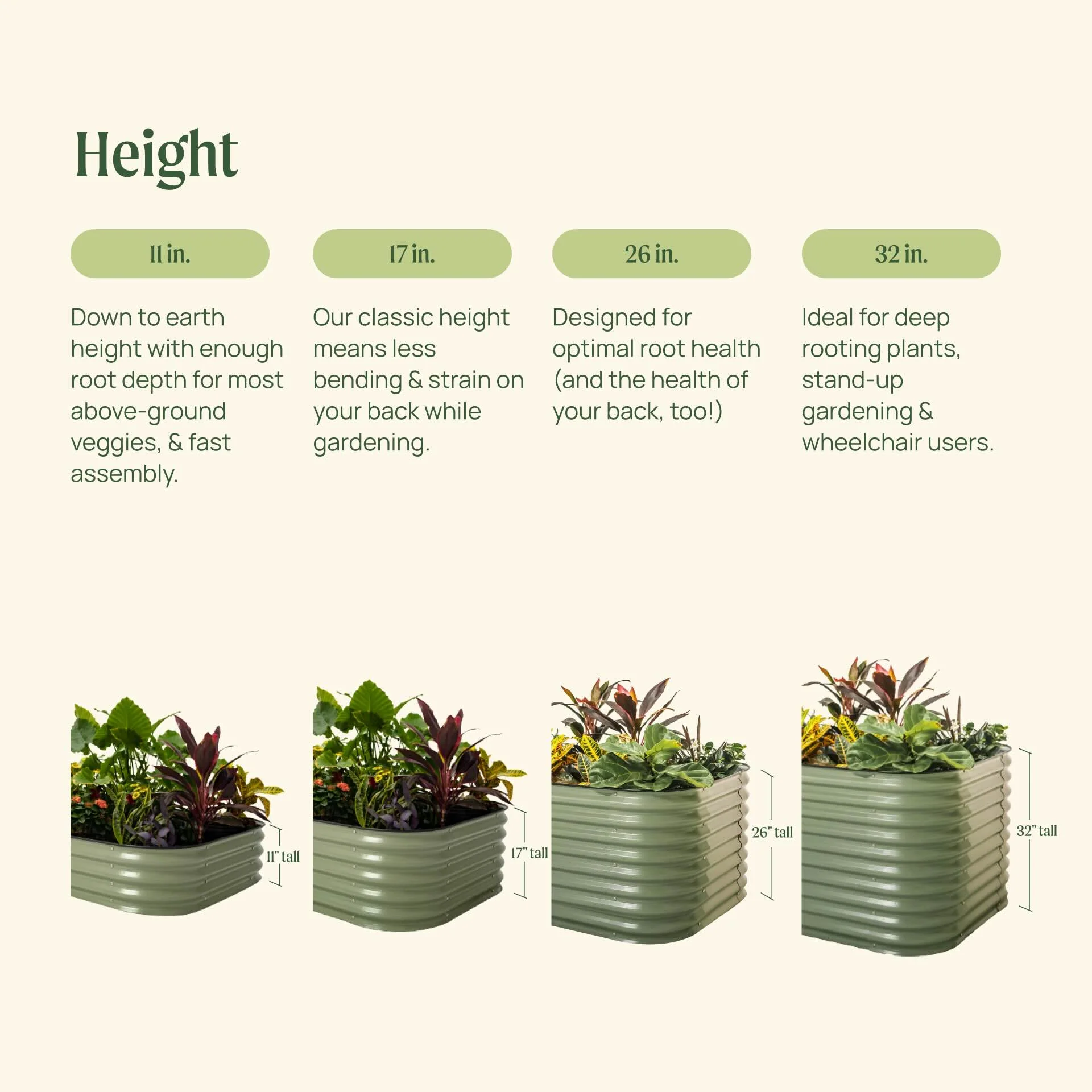 26" Tall 6 In 1 Medium Modular Metal Raised Garden Bed Kit - Image 10