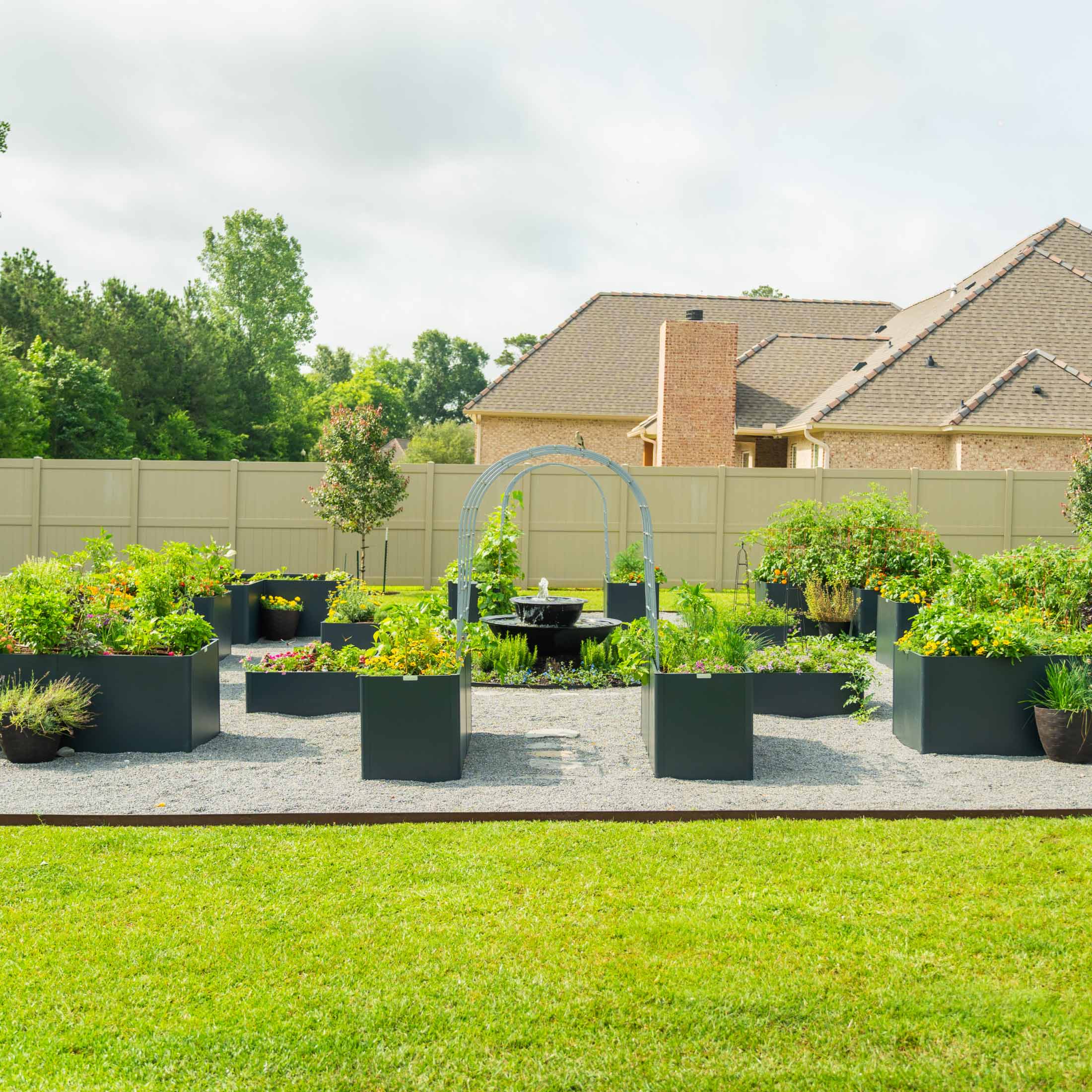 32" Extra Tall Modern 27" x 53" Metal Raised Garden Beds - With Intermediate Floor - Image 9