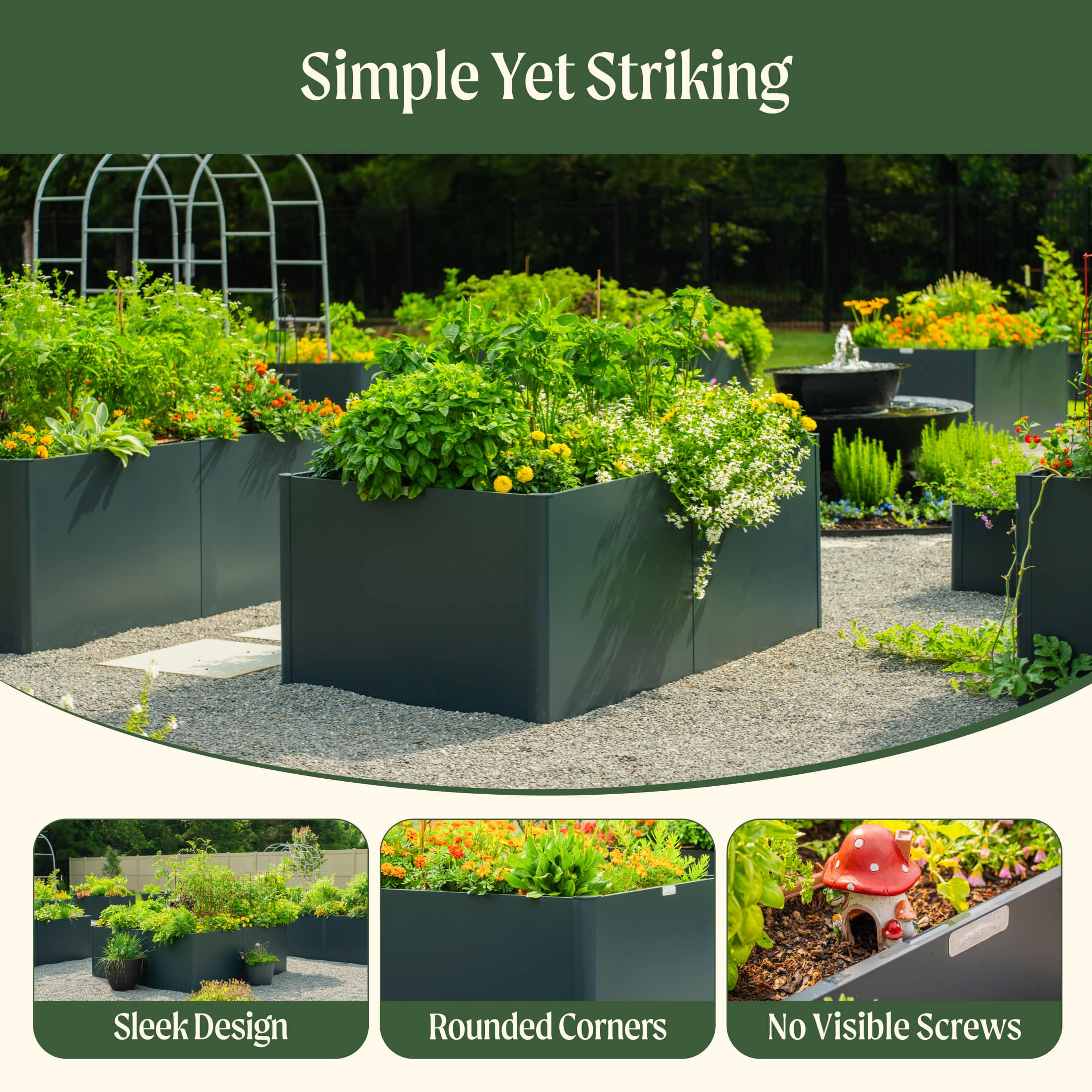 32" Extra Tall Modern 27" x 83" Metal Raised Garden Bed - Image 5