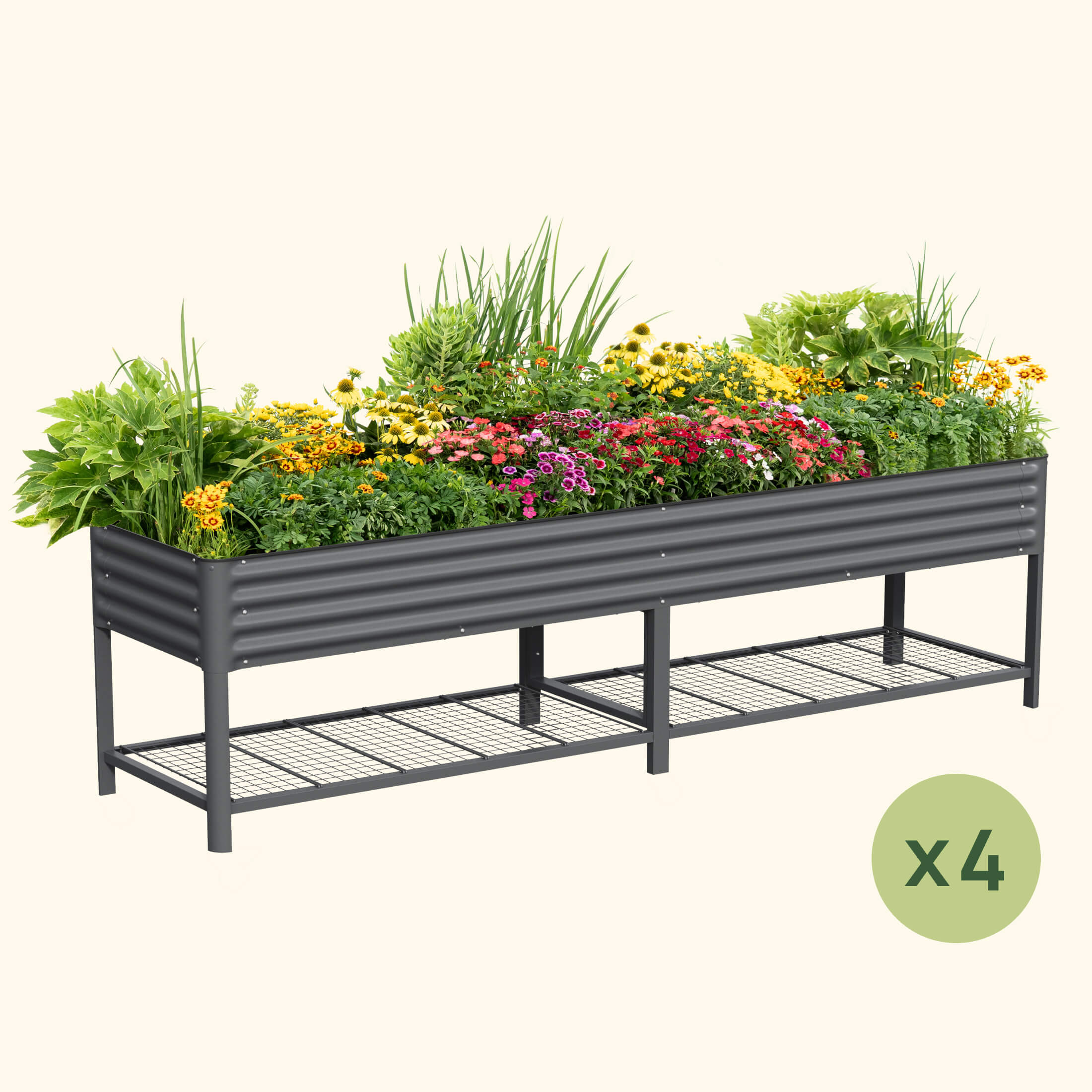 4-Pack Elevated Garden Bed - Jumbo Series 2.5' × 10' - Image 3