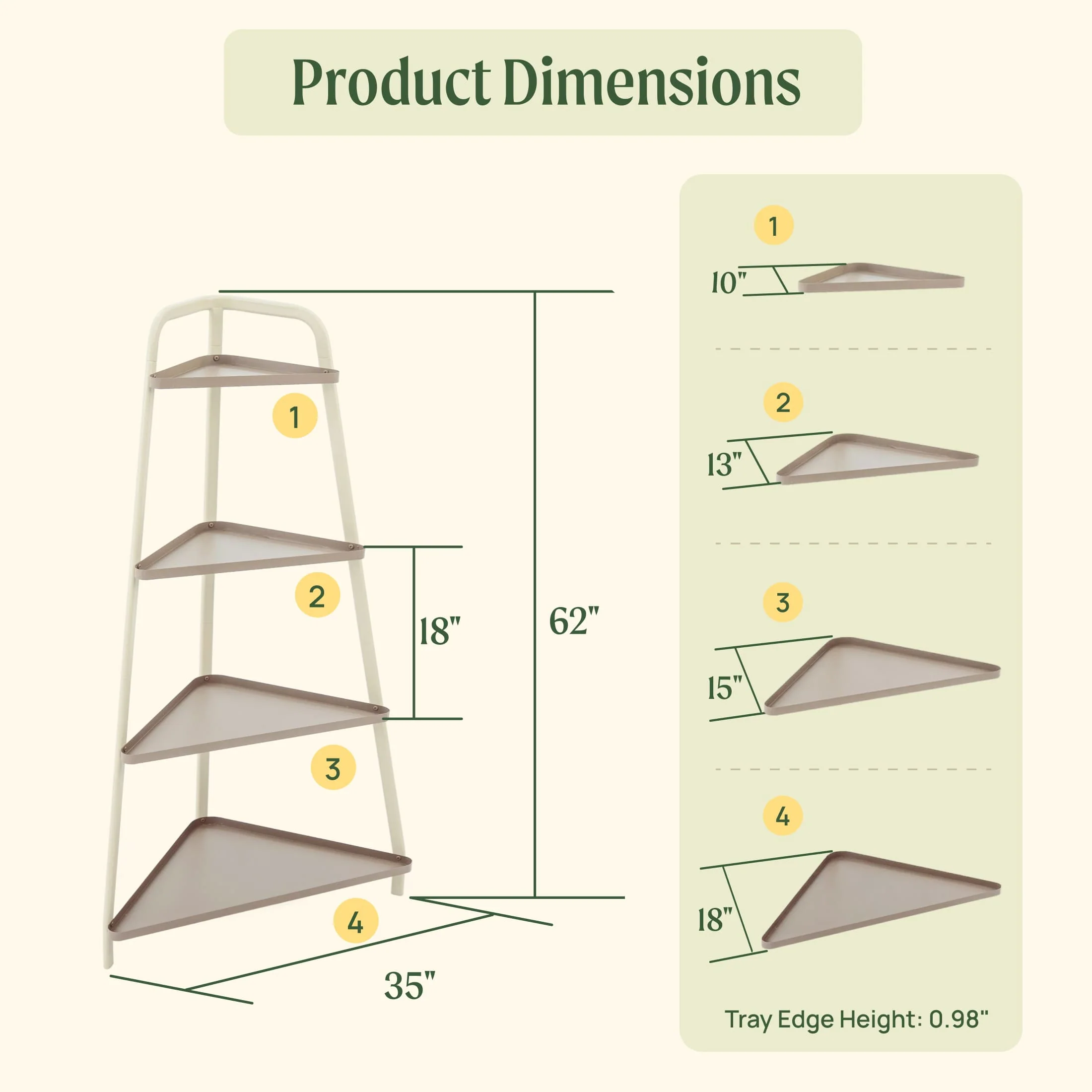 4-Tier Corner Plant Stand - Image 16