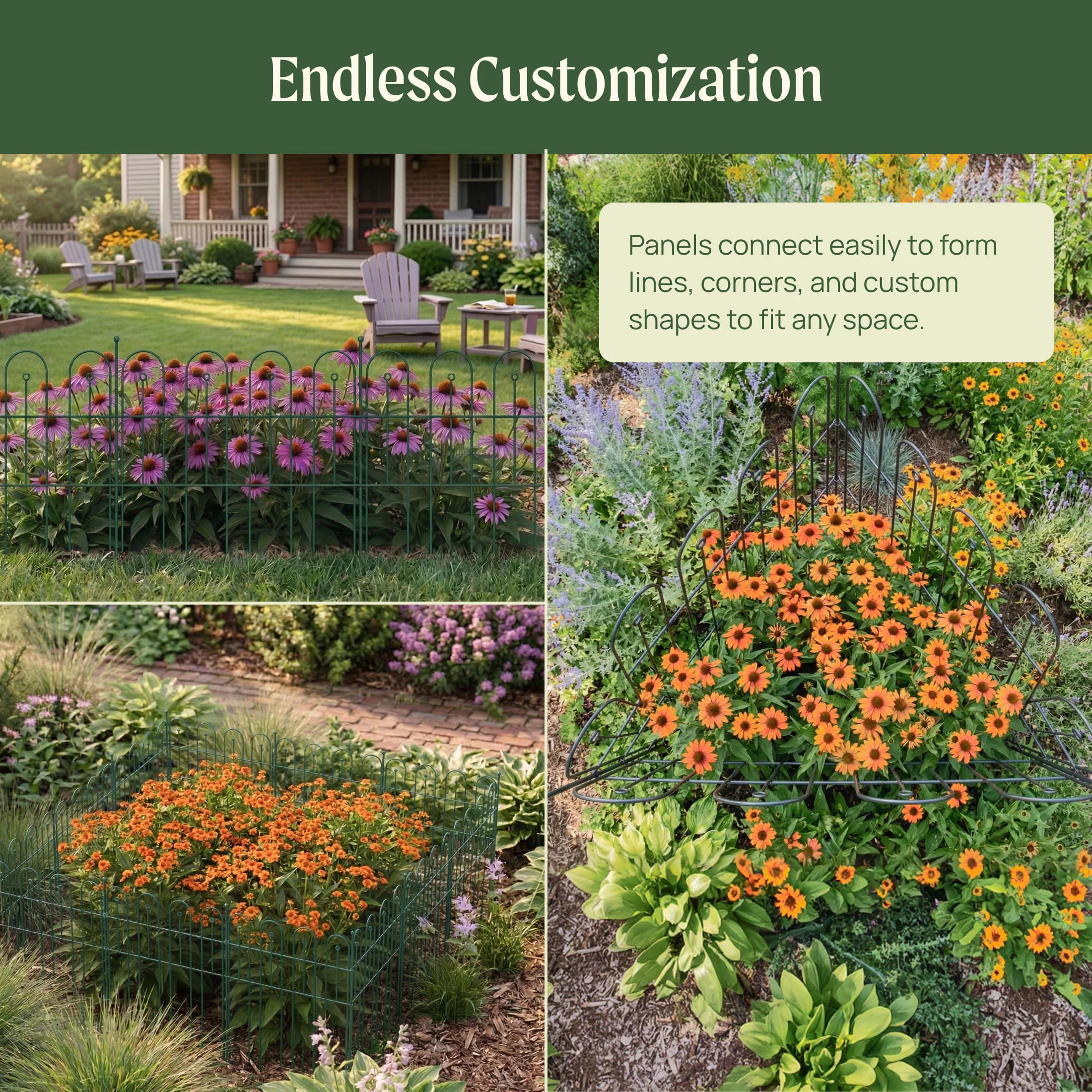 Garden Border Edging Fence - 3 Pack - Image 10