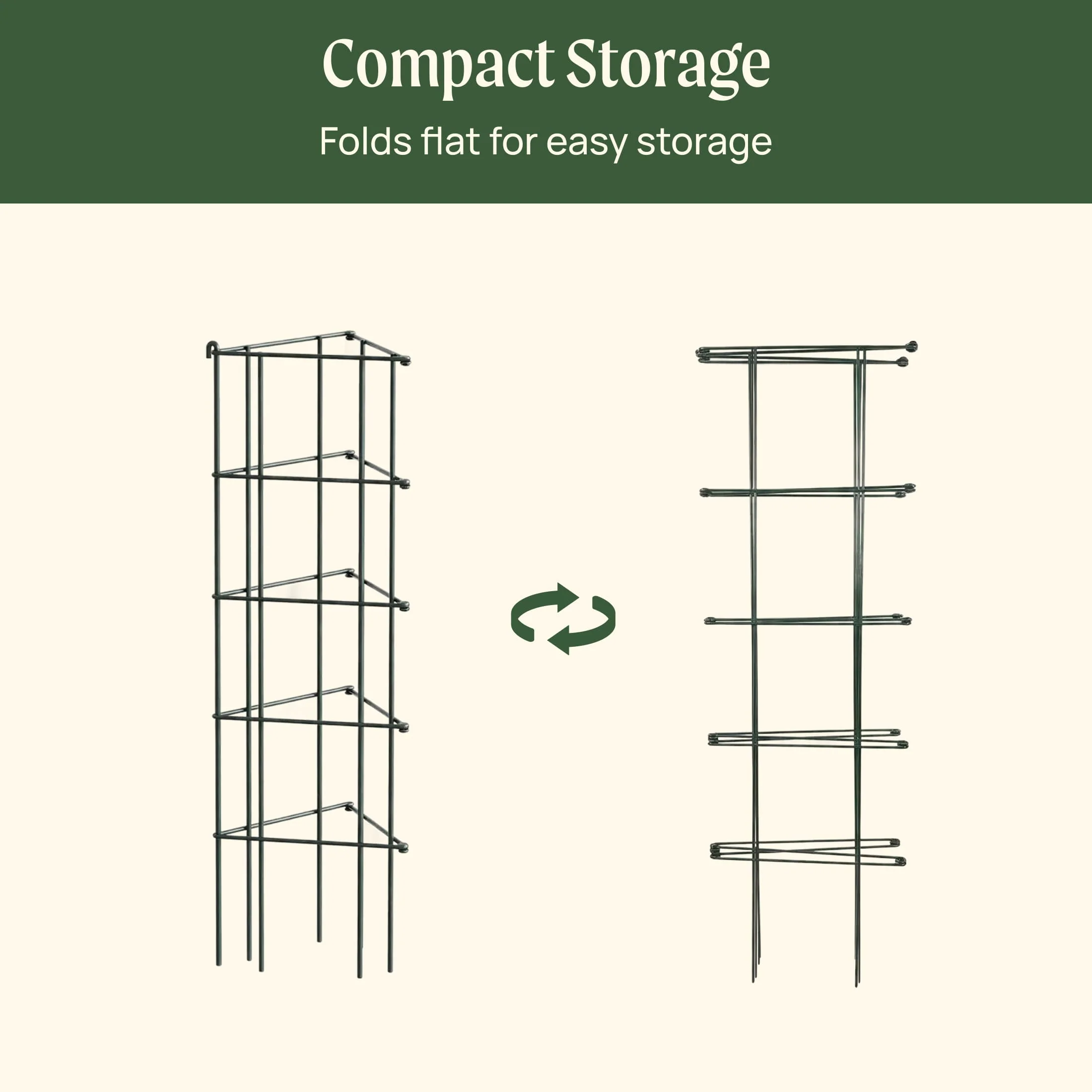 FlexGrow™ Modular 3-Panel Tomato Cage System - 14.5" - Image 5