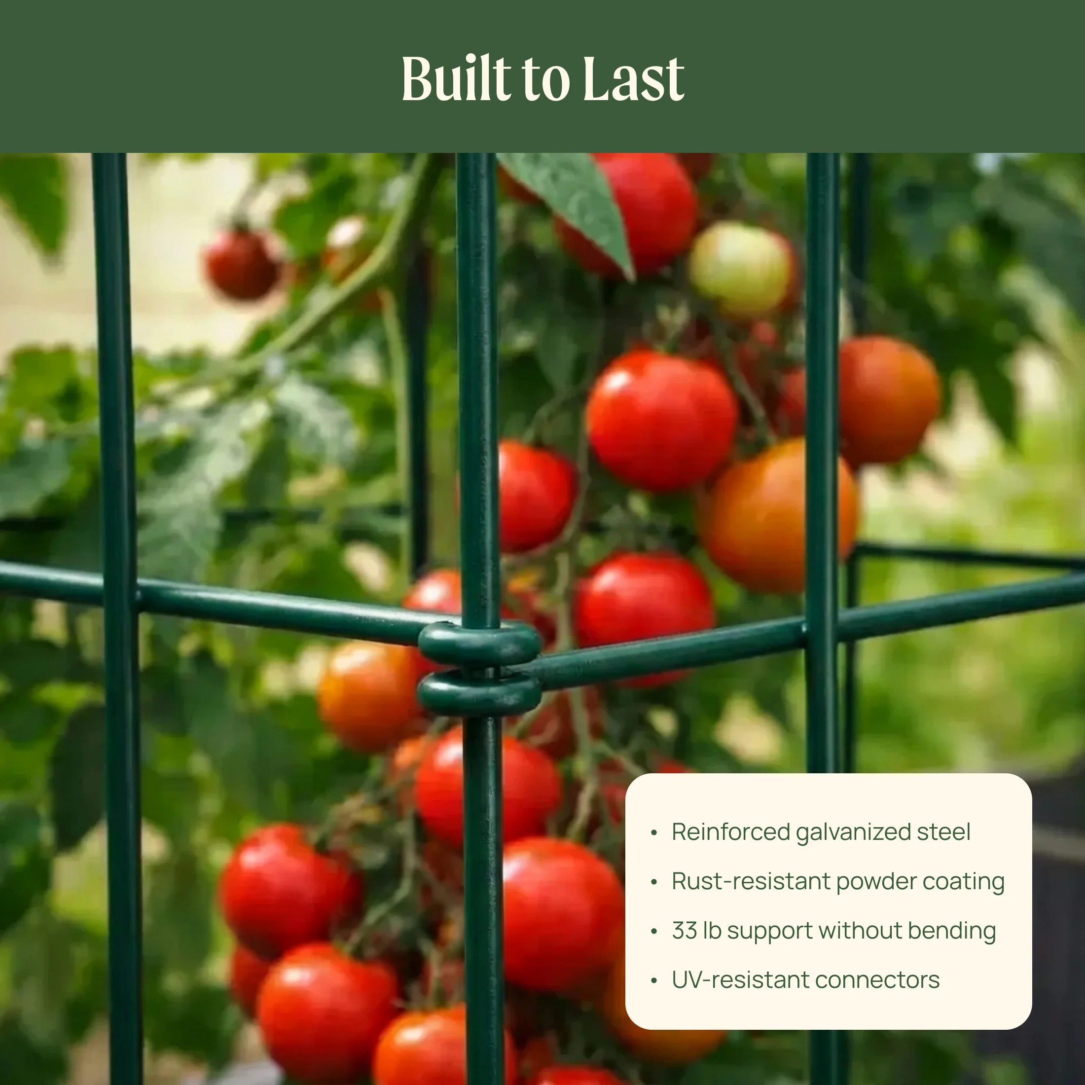 FlexGrow™ Modular 3-Panel Tomato Cage System - 14.5" - Image 8