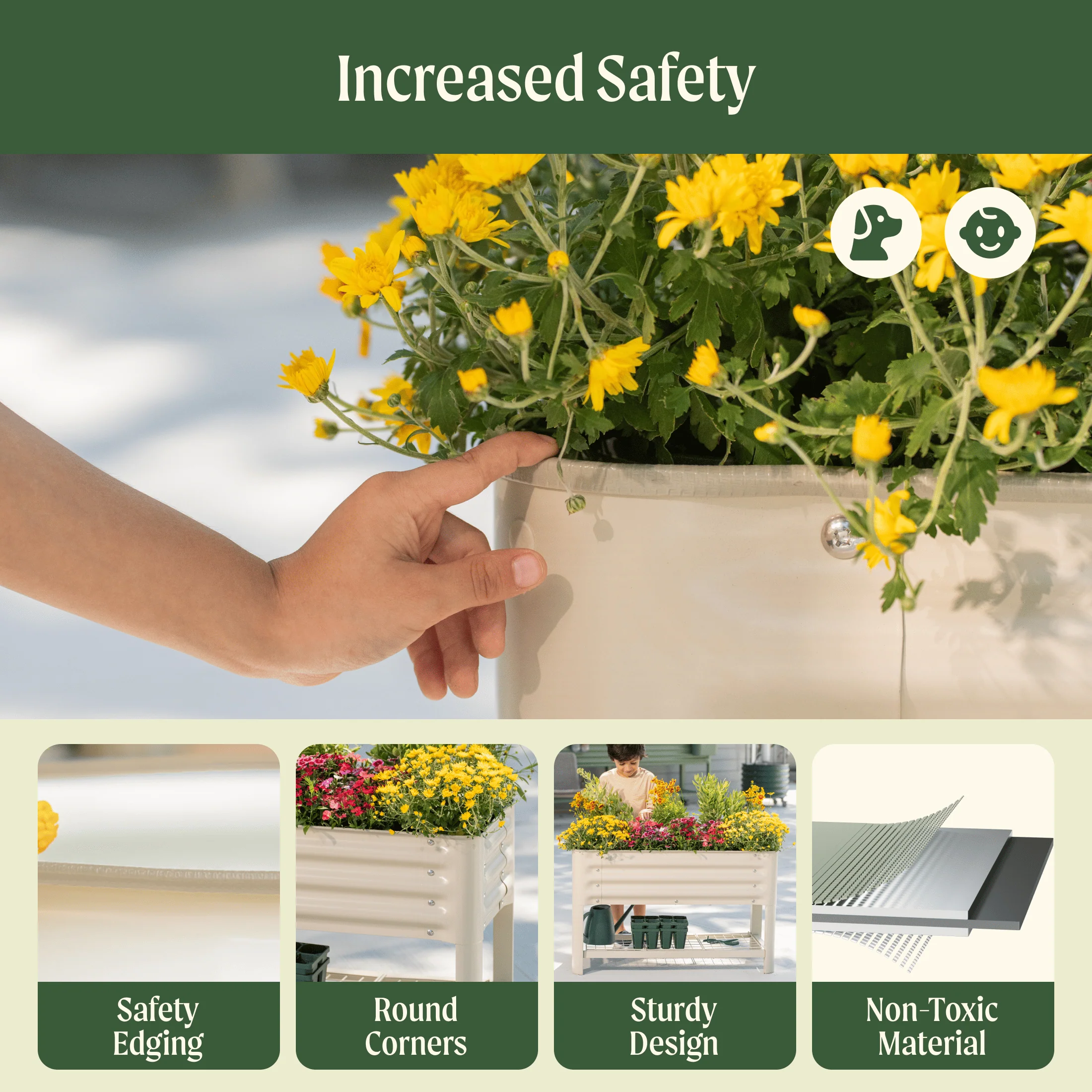 Kids First Elevated Garden Bed - 1.3' x 3.0' - Image 4