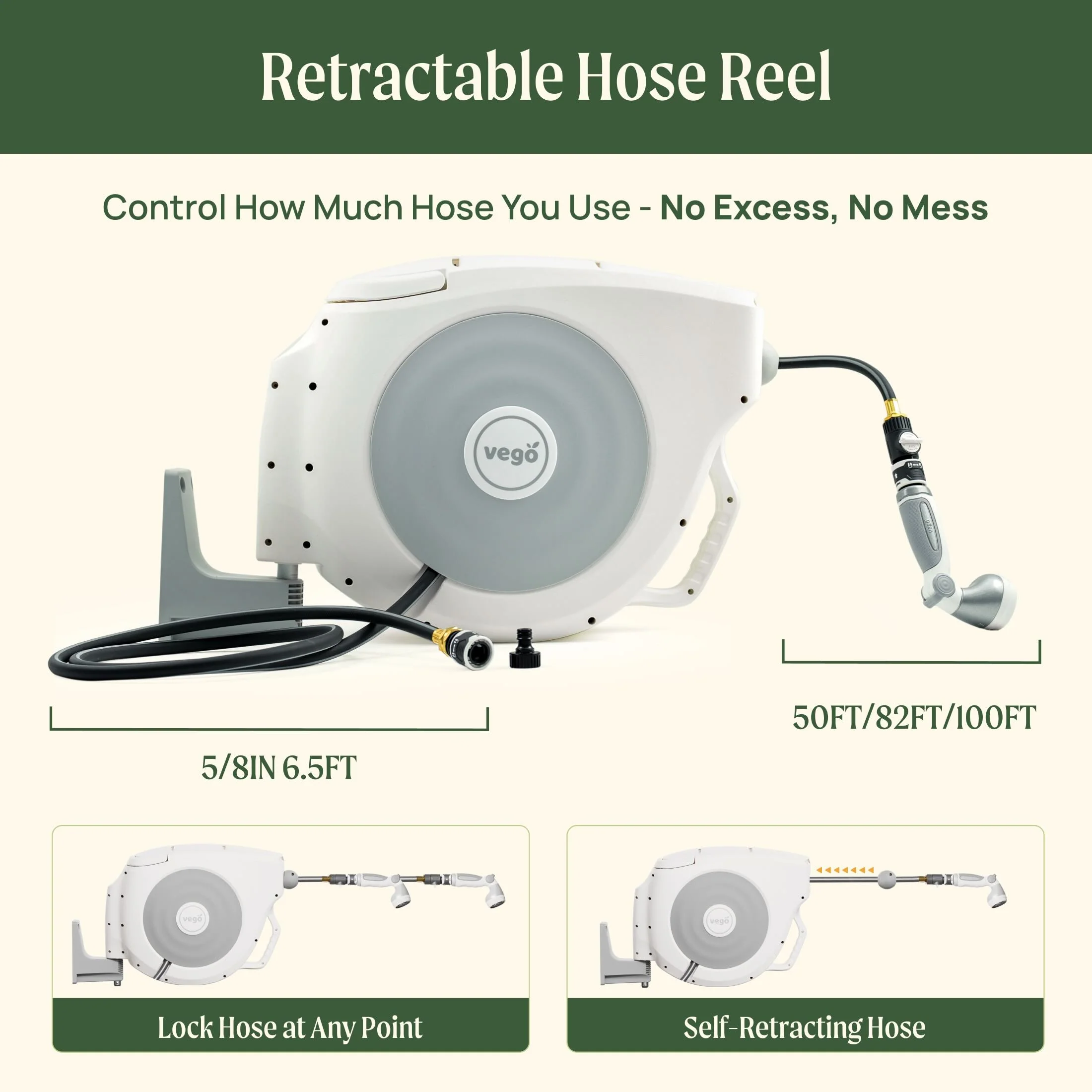 Vego Retractable Hose Reel Set - Image 6