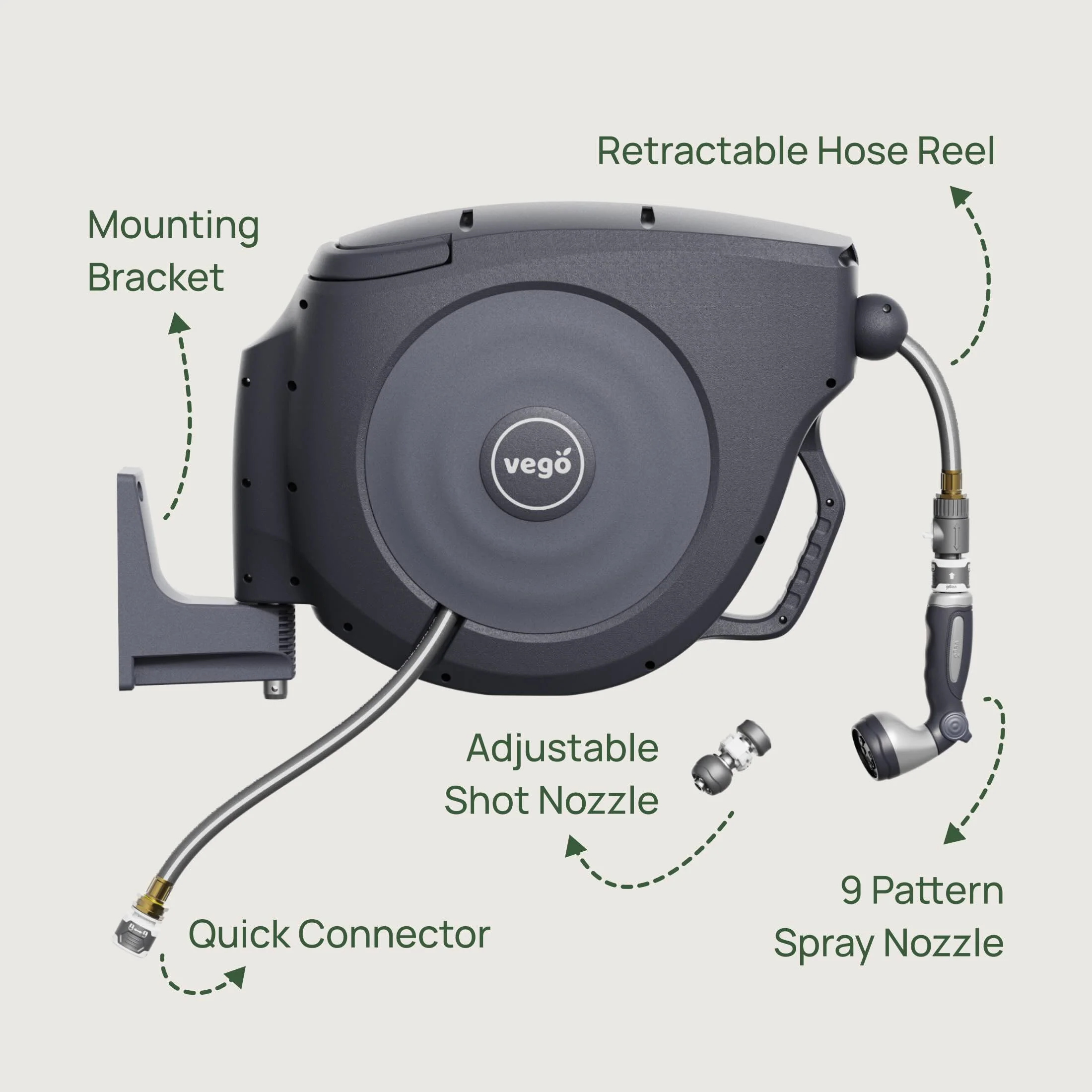 Vego Retractable Hose Reel Set - Image 9