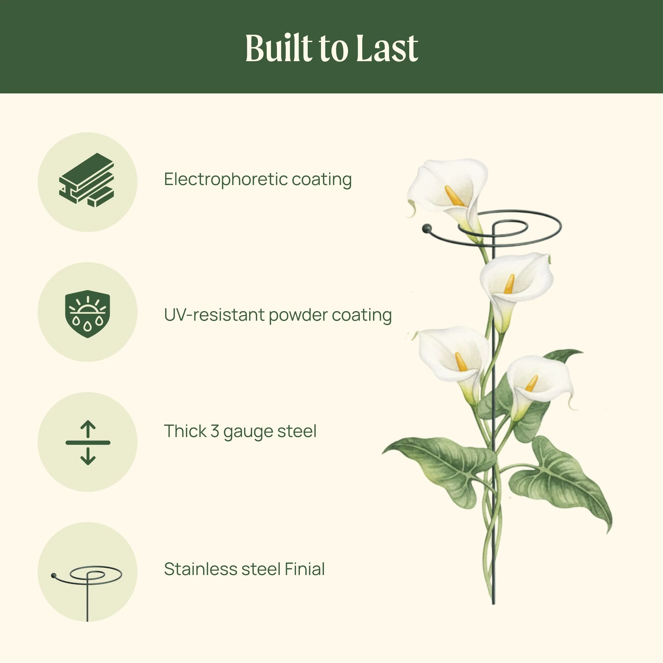 Single Stem Plant Support Spiral - 3 Pack - Image 9