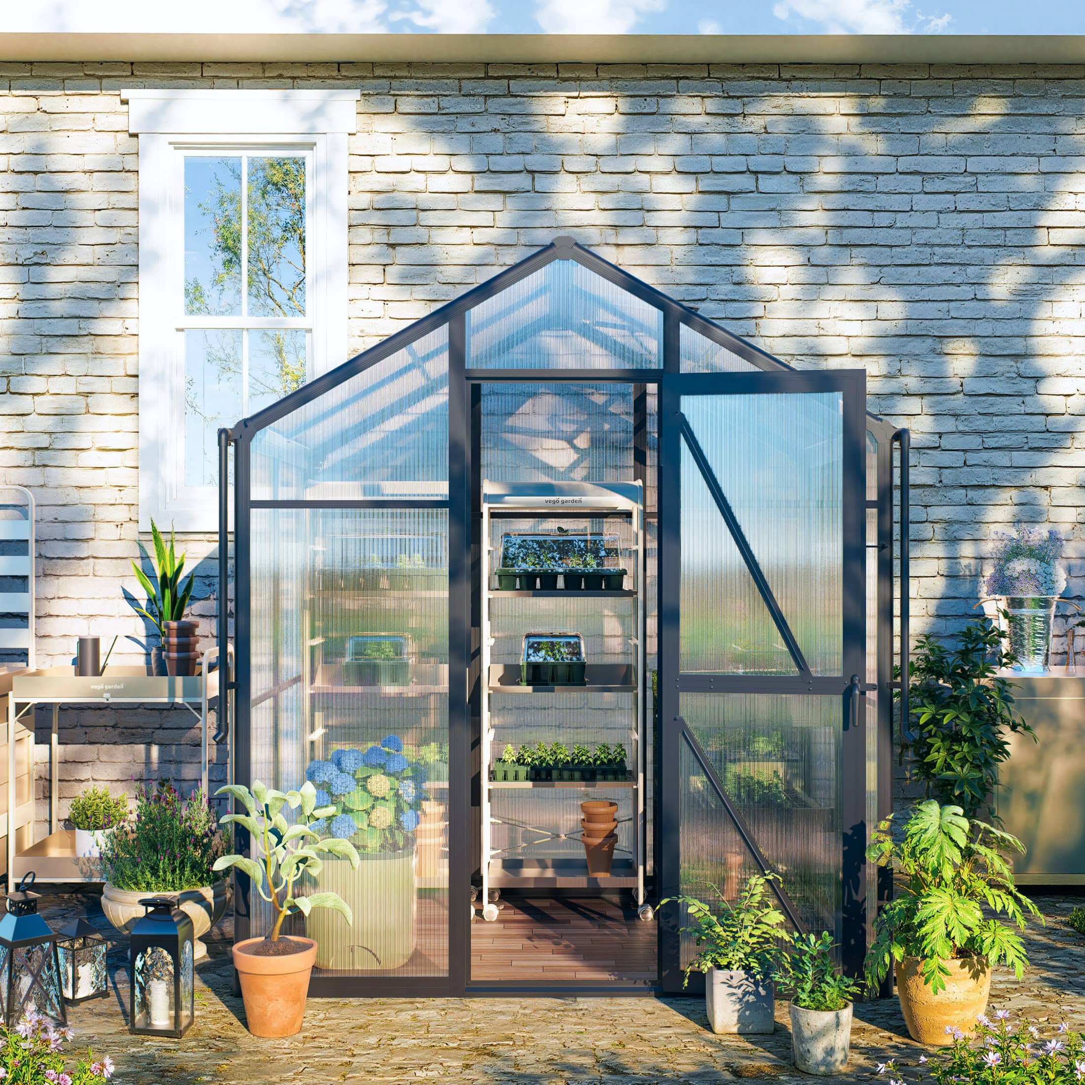 Vego Junior Victorian Greenhouse - 6.5ft Wide - Image 15