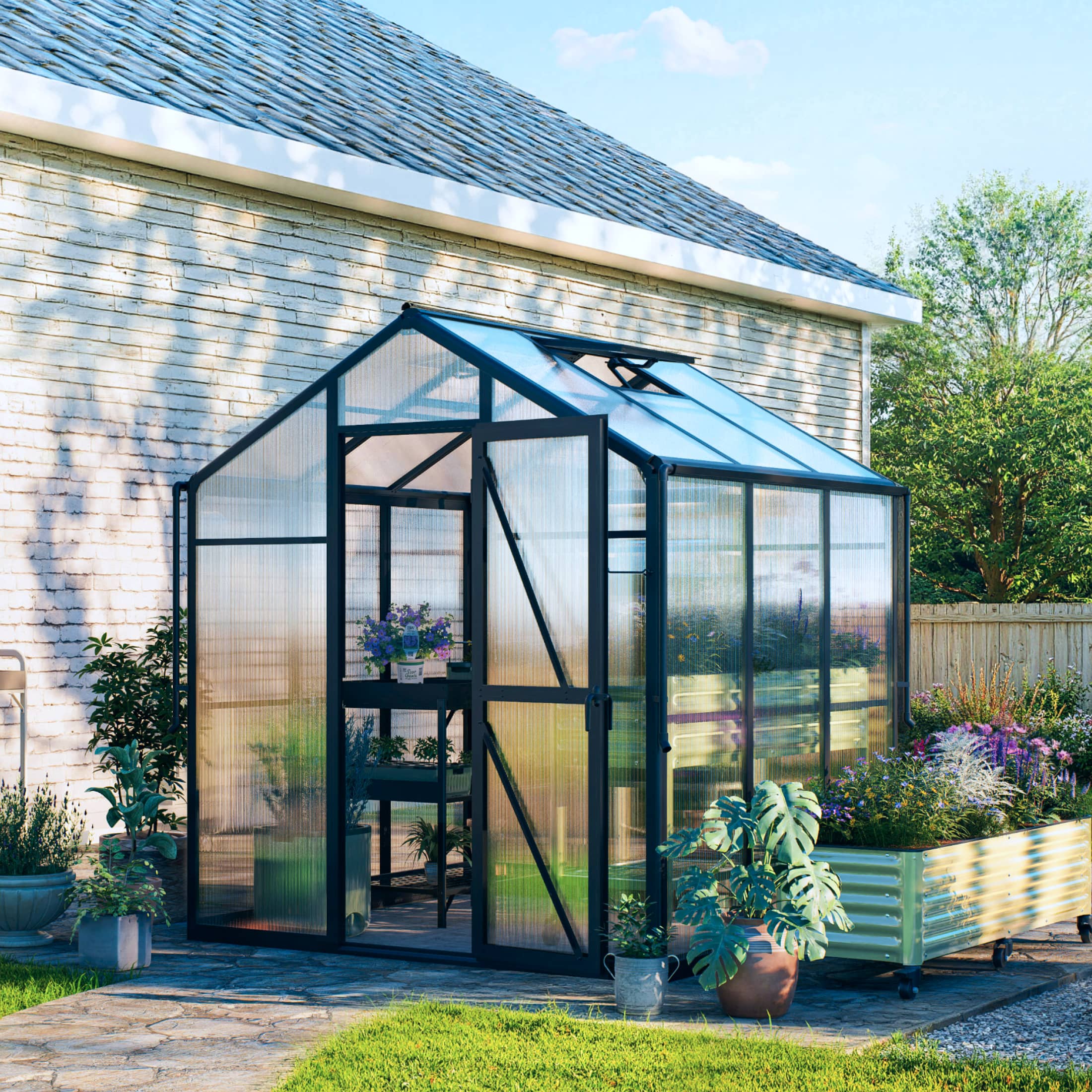Vego Junior Victorian Greenhouse - 6.5ft Wide - Image 16