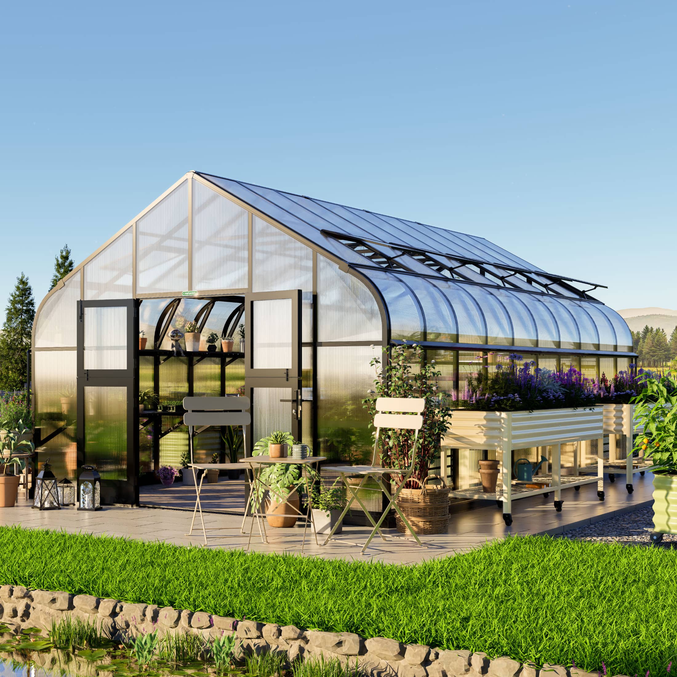 Vego Grand Pacific Greenhouse - 12.5ft Wide - Image 11