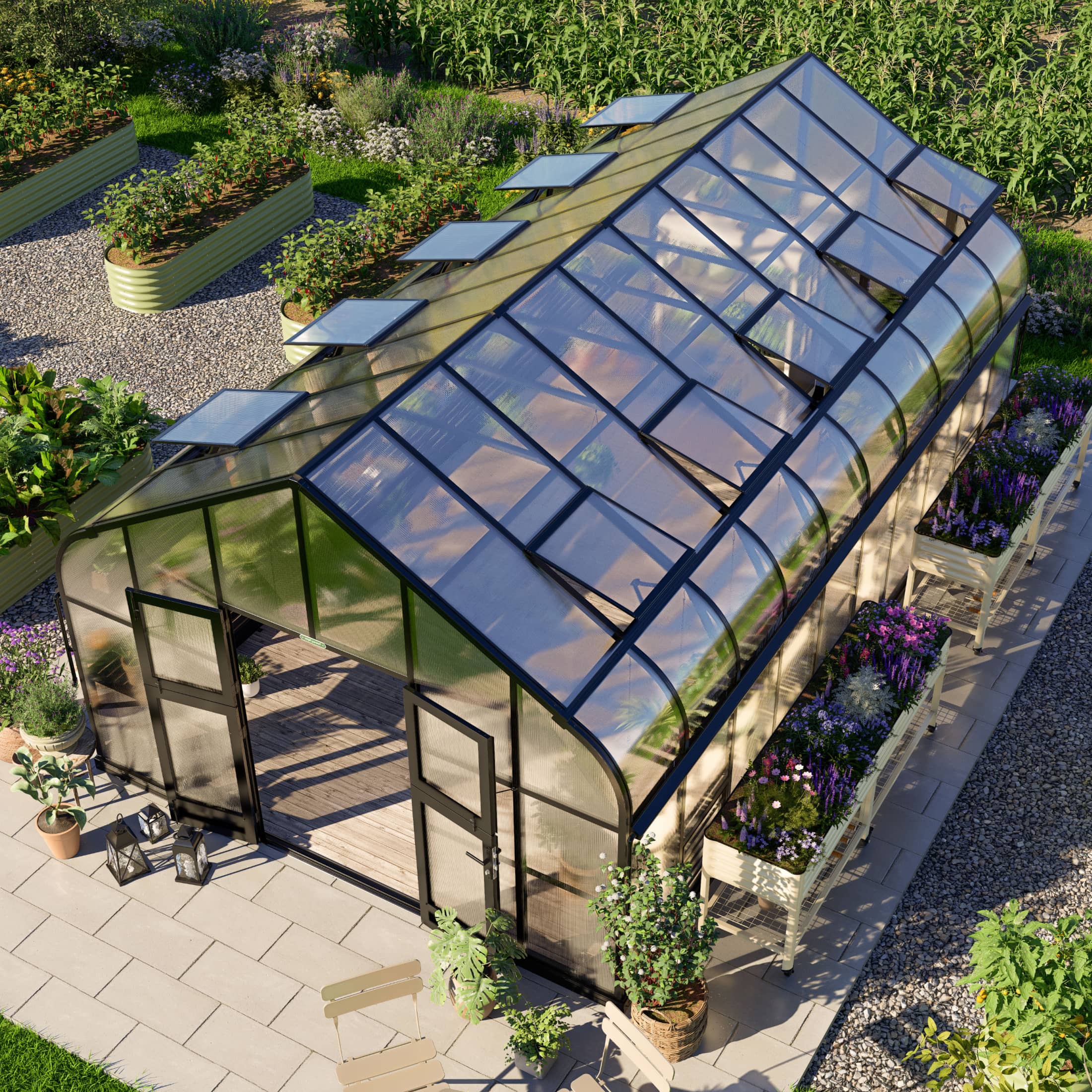 Vego Grand Pacific Greenhouse - 12.5ft Wide - Image 14