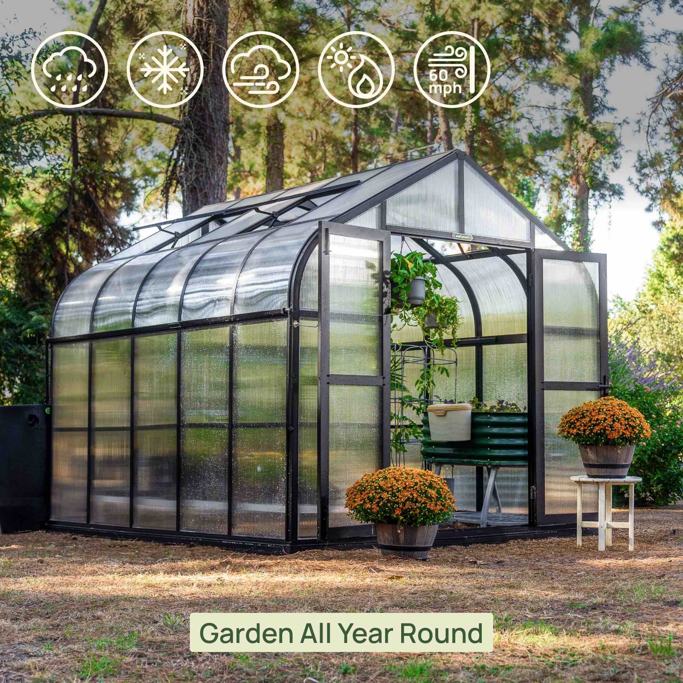 Vego Pacific Greenhouse - 8.5ft Wide - Image 17