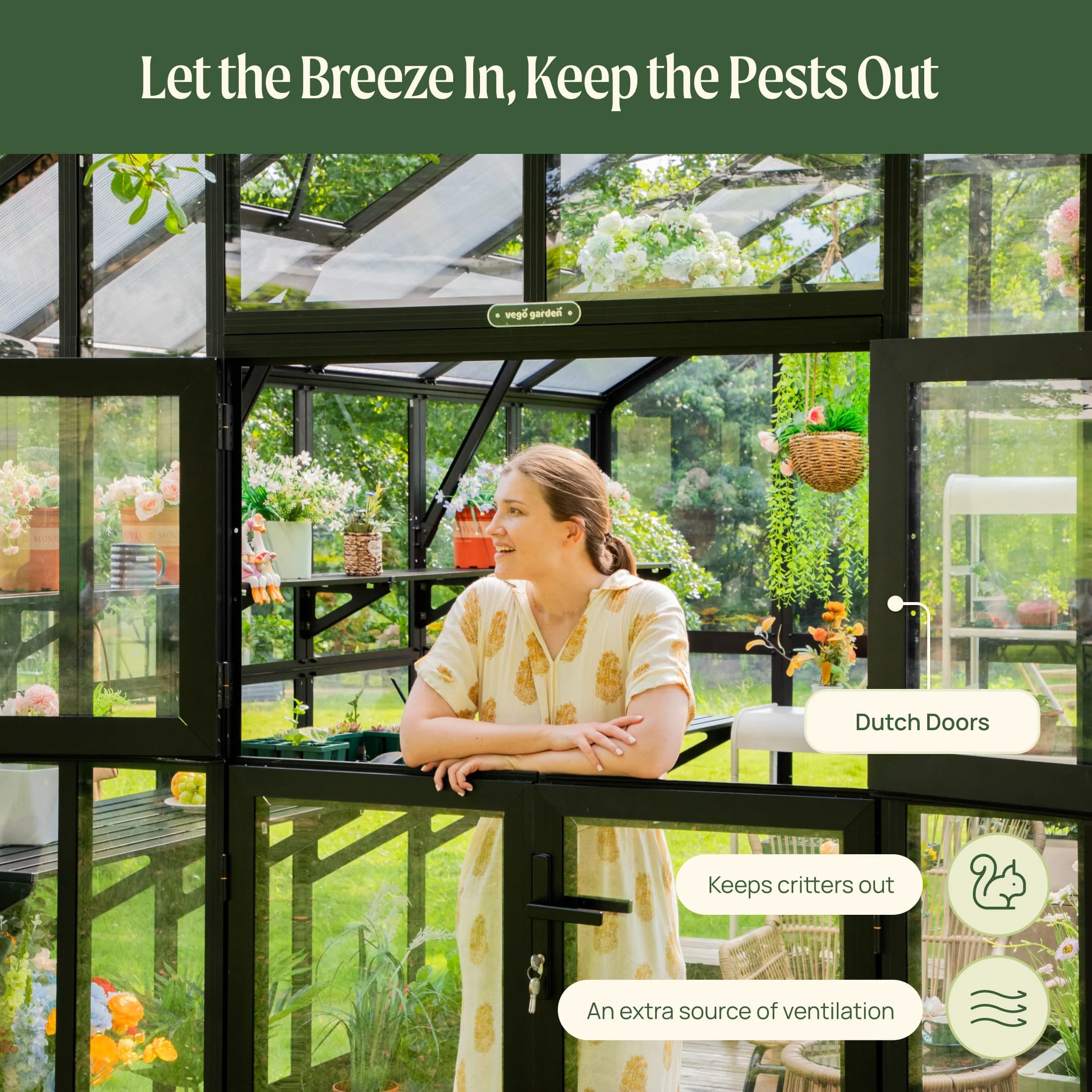 Vego Victorian Greenhouse - 10.5ft Wide - Image 12